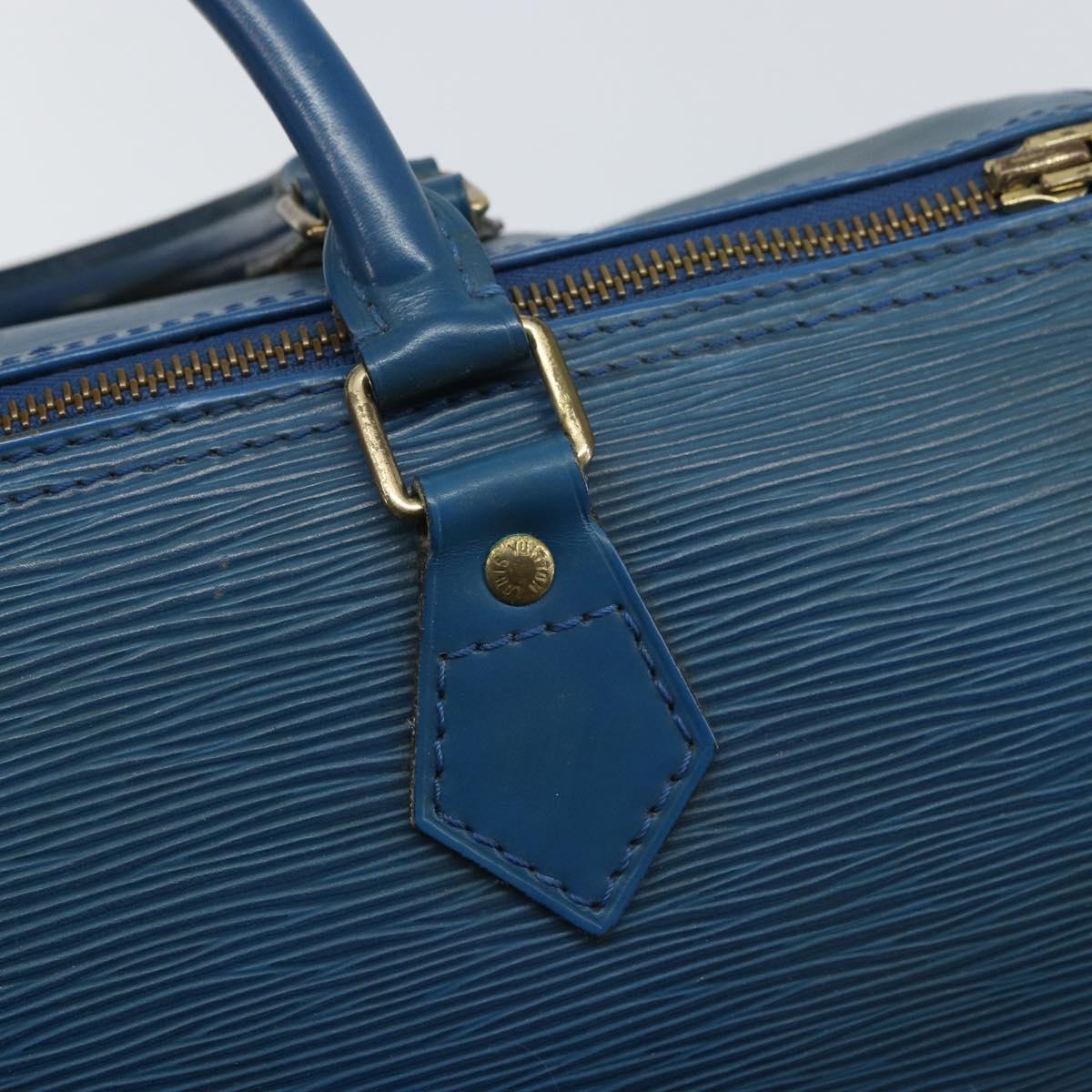 LOUIS VUITTON Epi Speedy 30 Hand Bag Toledo Blue M43005 LV Auth 168457