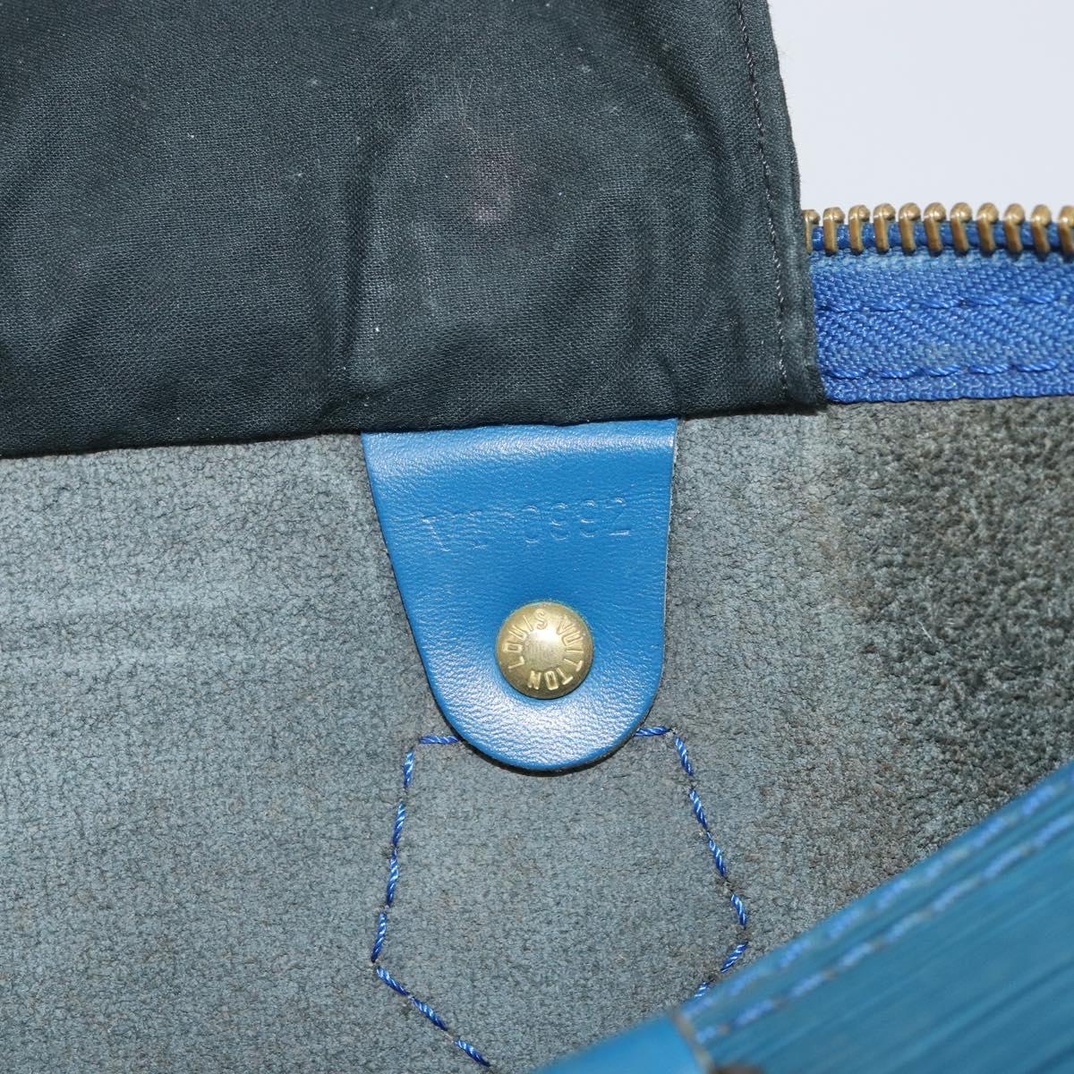 LOUIS VUITTON Epi Speedy 30 Hand Bag Toledo Blue M43005 LV Auth 168457