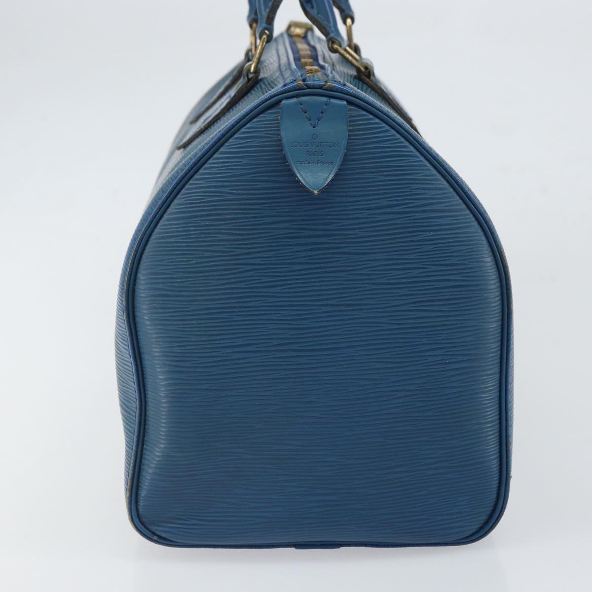 LOUIS VUITTON Epi Speedy 30 Hand Bag Toledo Blue M43005 LV Auth 168457
