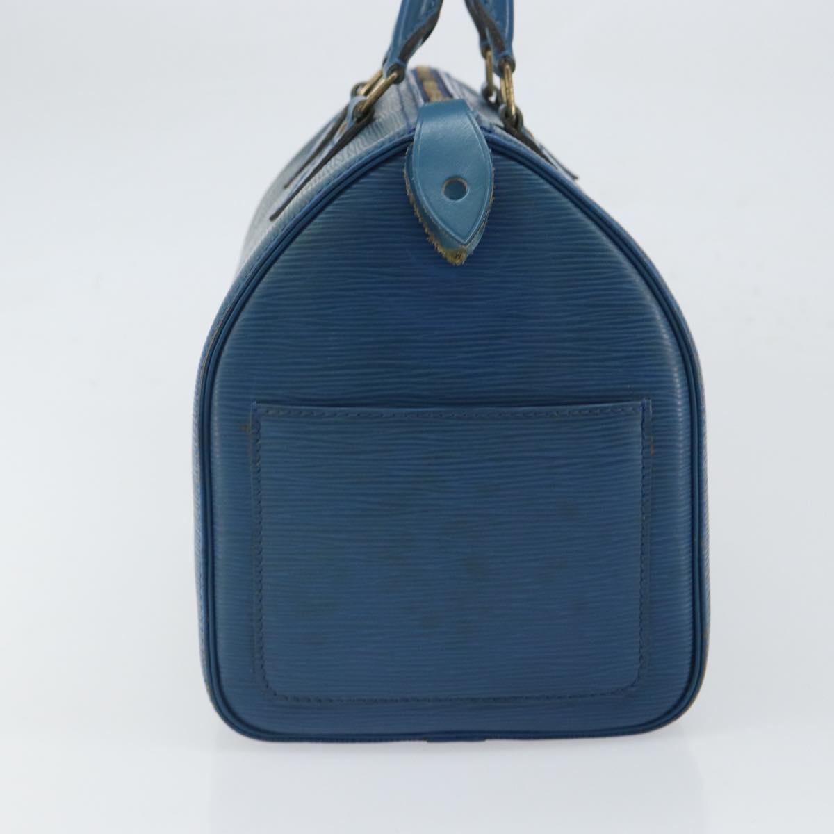 LOUIS VUITTON Epi Speedy 30 Hand Bag Toledo Blue M43005 LV Auth 168457