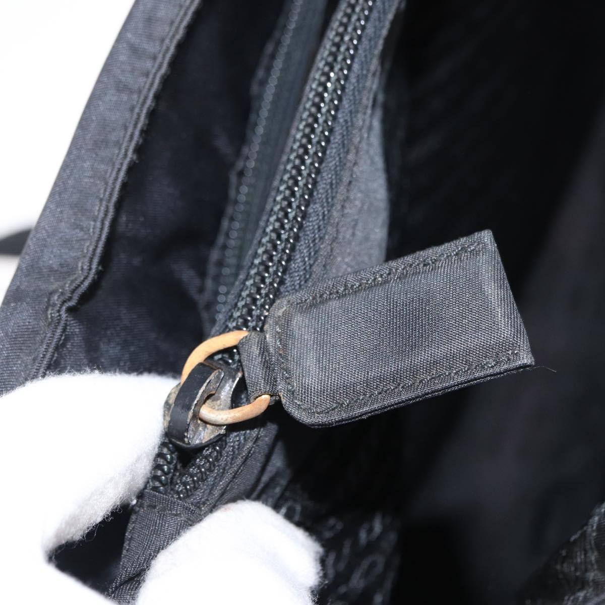 PRADA Tote Bag Nylon Black Auth 168460