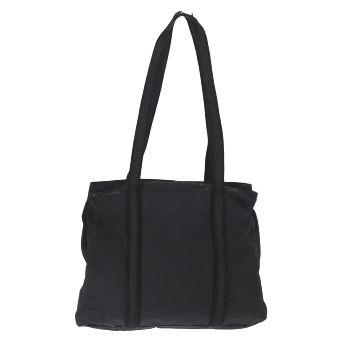 PRADA Tote Bag Nylon Black Auth 168460