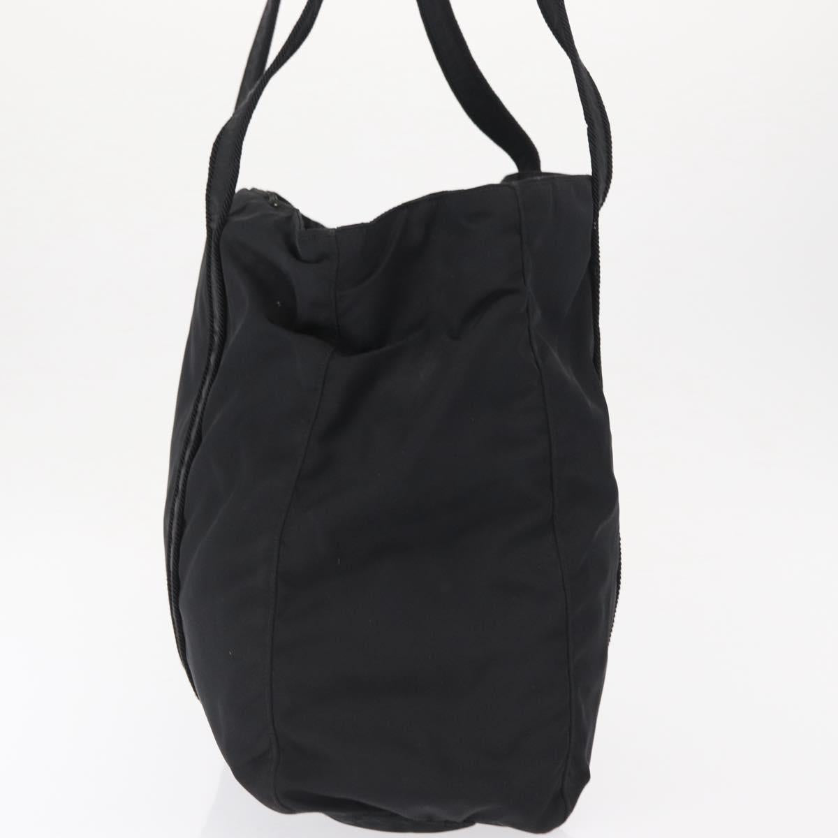 PRADA Tote Bag Nylon Black Auth 168460
