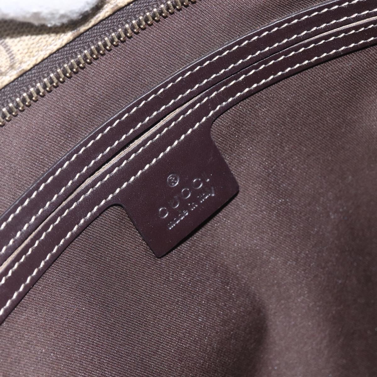 GUCCI GG Supreme Shoulder Bag PVC Beige Gold 201446 Auth 168484