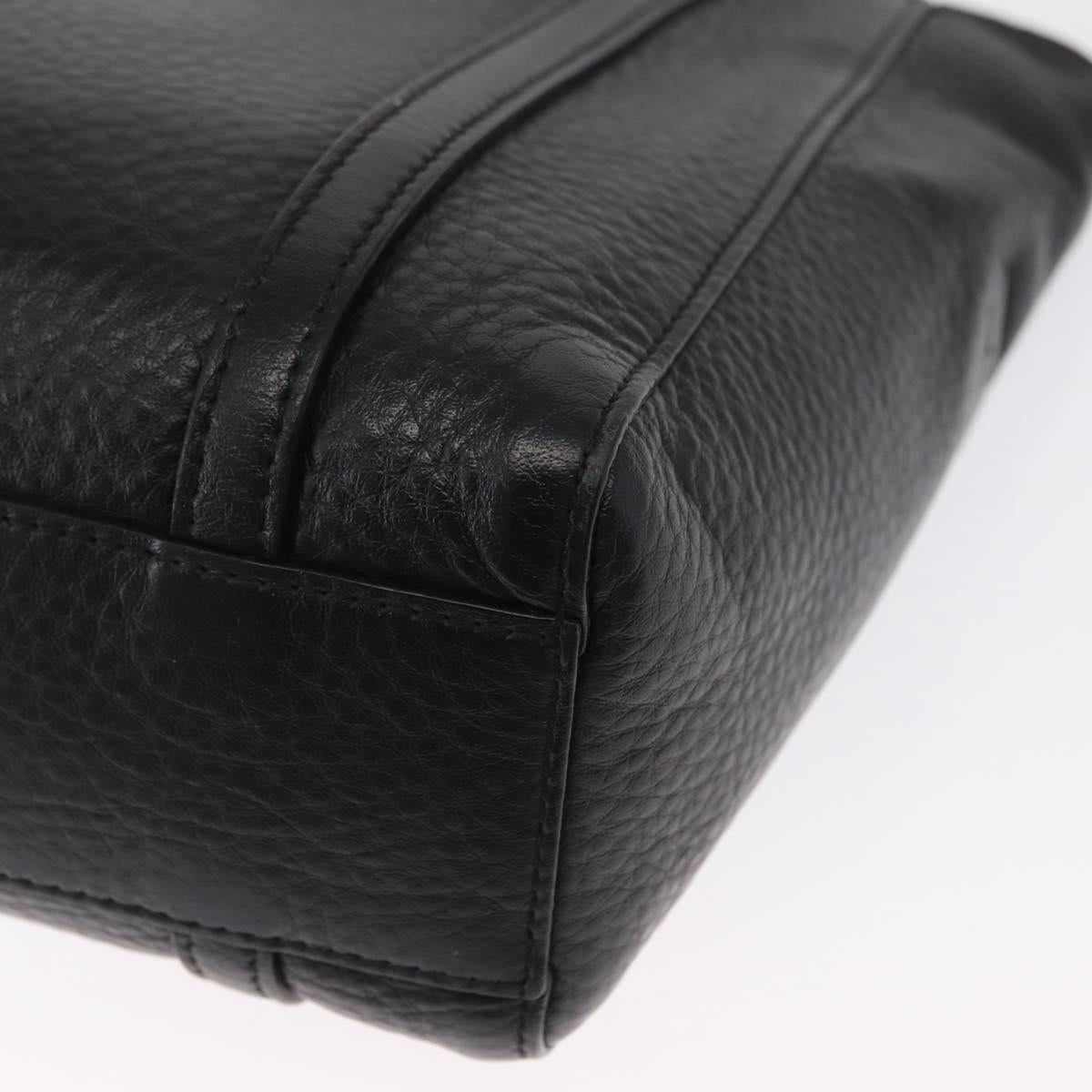 BALENCIAGA Every day Tote Bag Leather 2way Black Silver 551815 Auth 168501