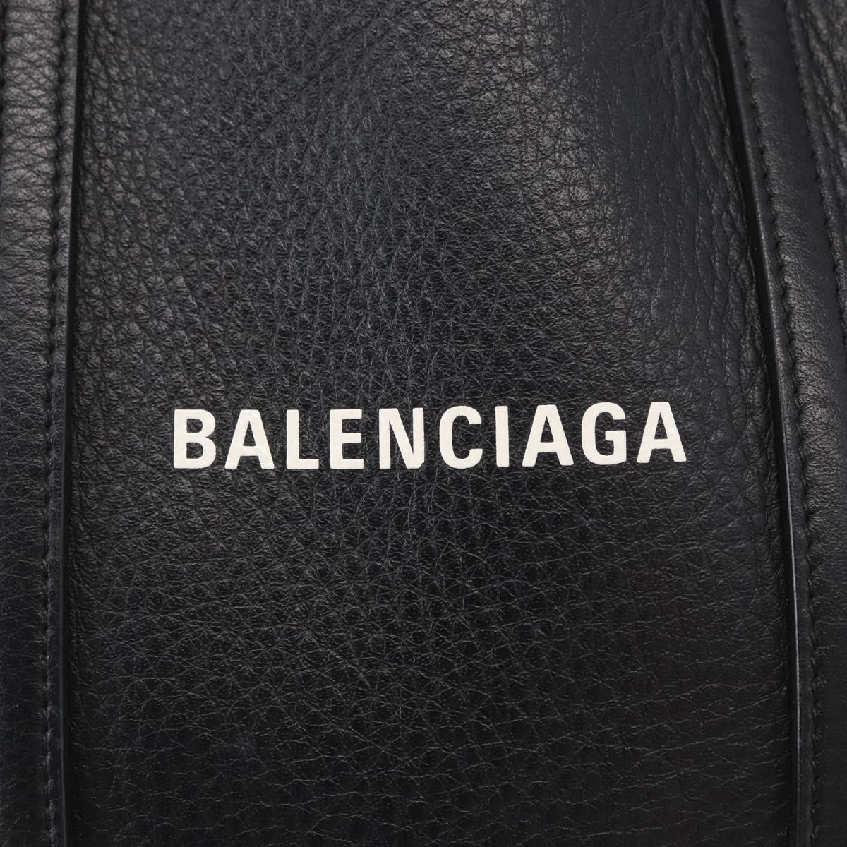BALENCIAGA Every day Tote Bag Leather 2way Black Silver 551815 Auth 168501