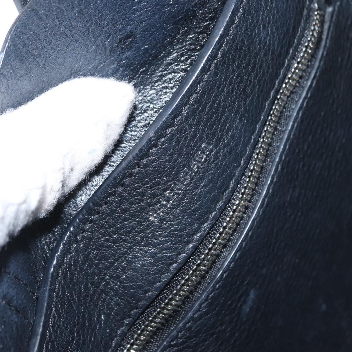 BALENCIAGA Every day Tote Bag Leather 2way Black Silver 551815 Auth 168501