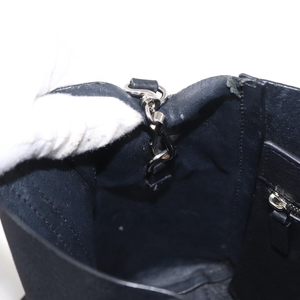 BALENCIAGA Every day Tote Bag Leather 2way Black Silver 551815 Auth 168501