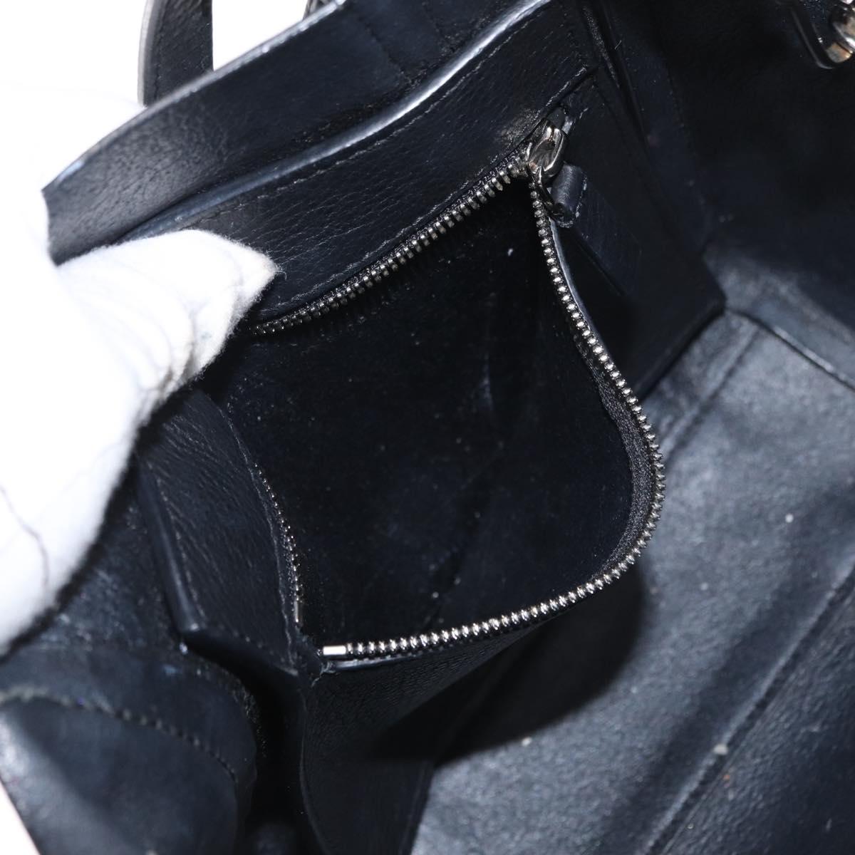 BALENCIAGA Every day Tote Bag Leather 2way Black Silver 551815 Auth 168501