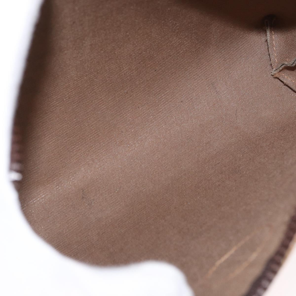 GUCCI GG Plus Supreme Pouch PVC Beige 07198 Auth 168504