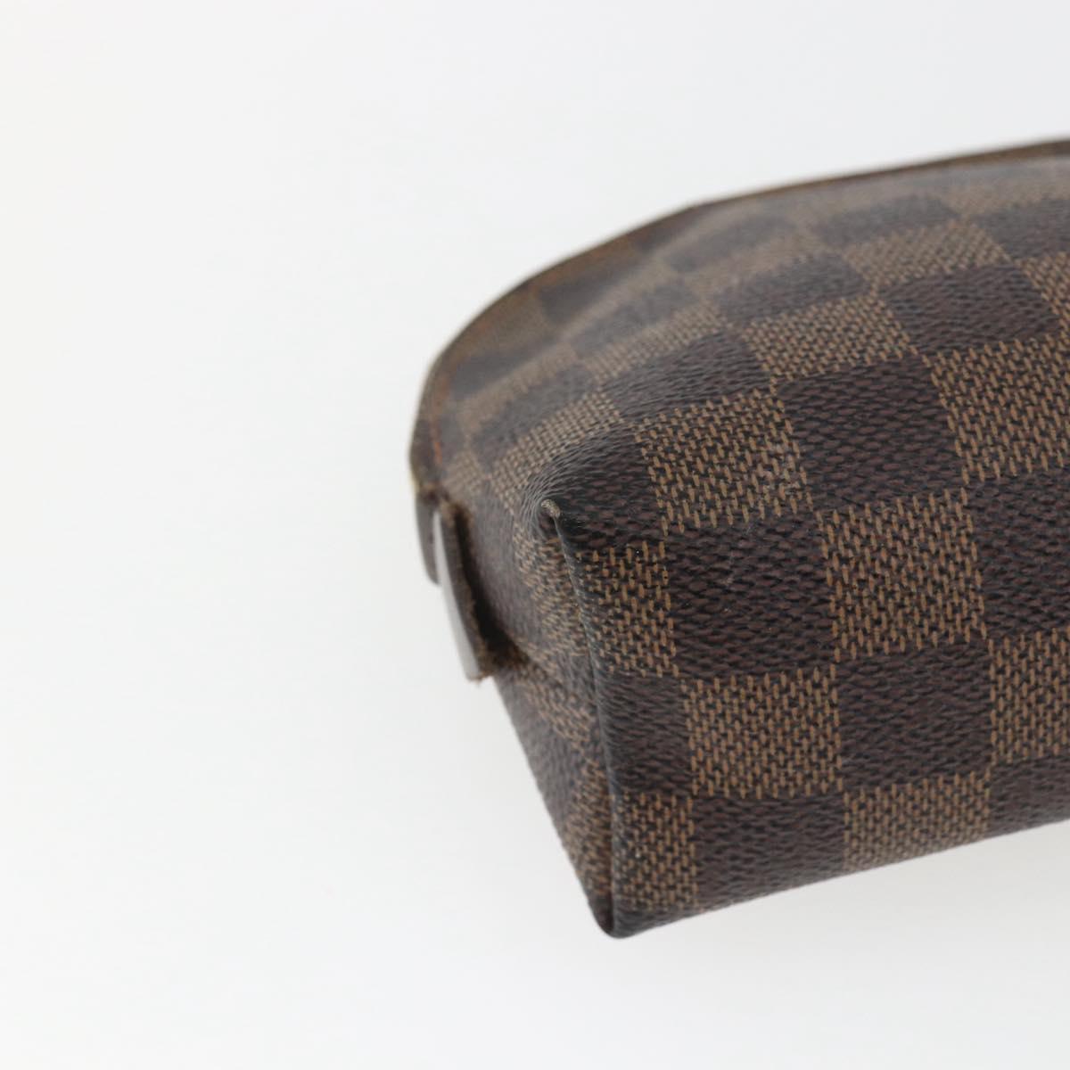 LOUIS VUITTON Damier Ebene Pochette Cosmetic PM Pouch N47516 LV Auth 168508