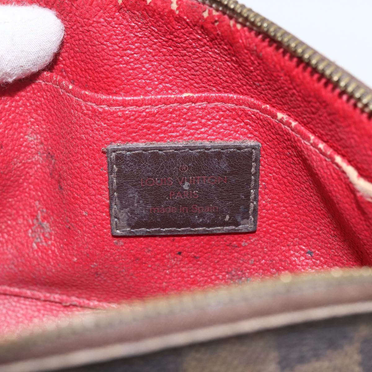 LOUIS VUITTON Damier Ebene Pochette Cosmetic PM Pouch N47516 LV Auth 168508