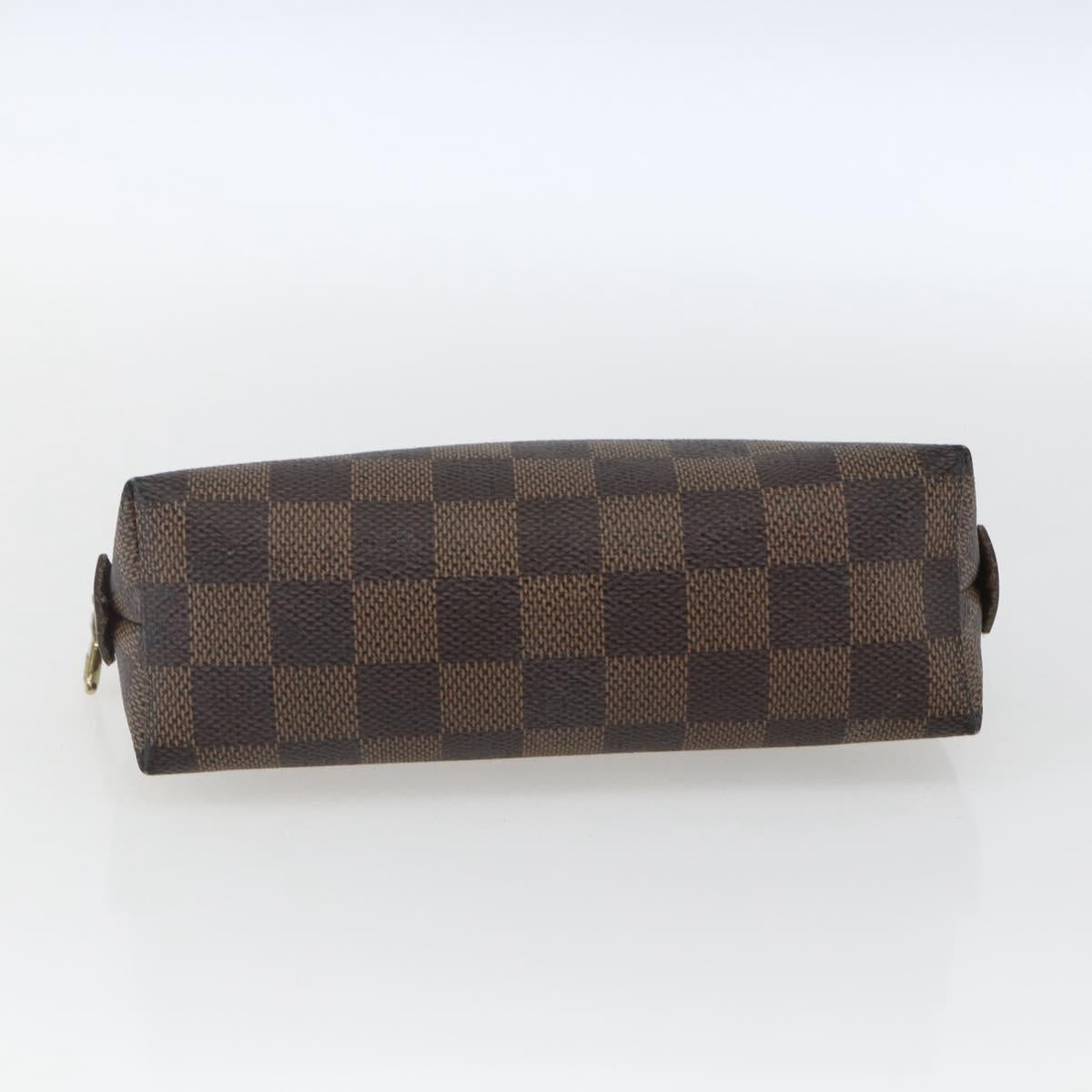 LOUIS VUITTON Damier Ebene Pochette Cosmetic PM Pouch N47516 LV Auth 168508