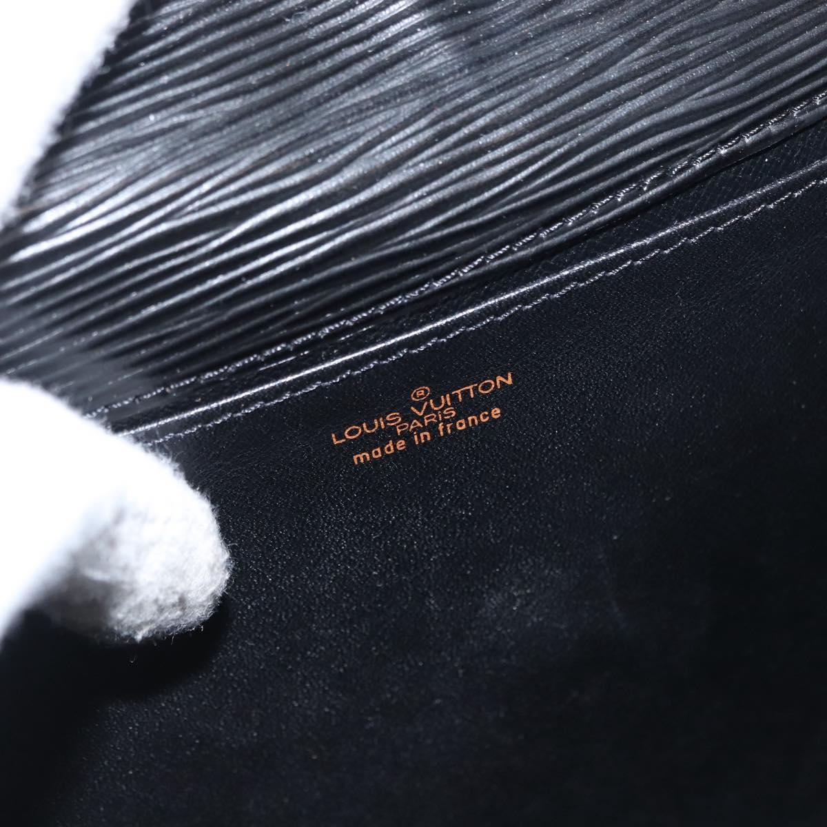 LOUIS VUITTON Epi Jena Clutch Bag Black M52722 LV Auth 168511