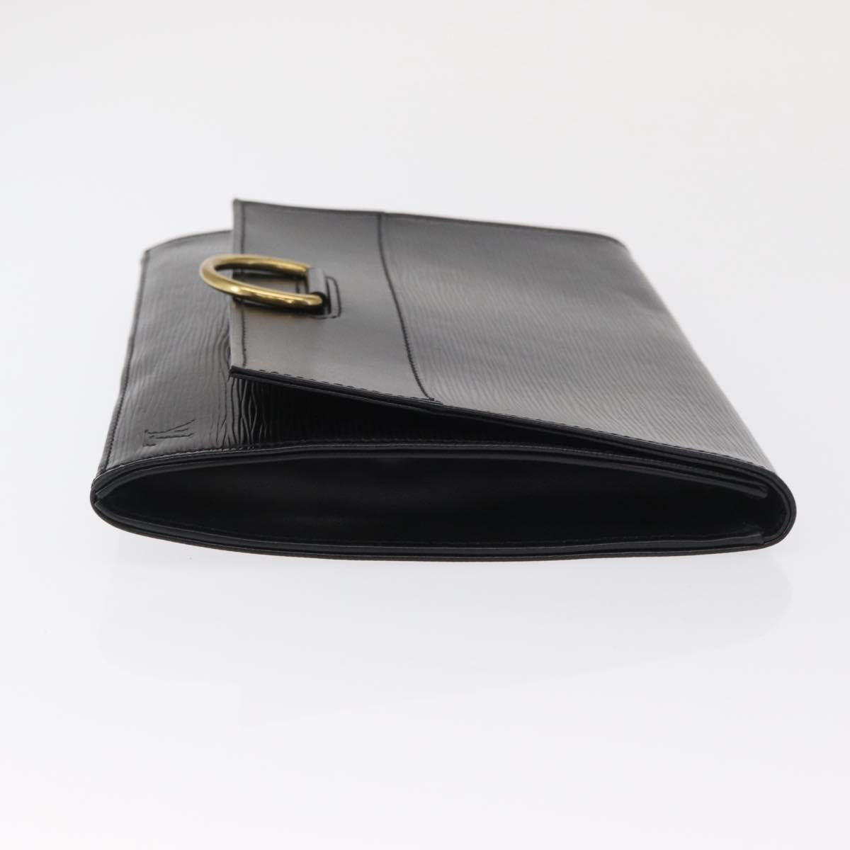LOUIS VUITTON Epi Jena Clutch Bag Black M52722 LV Auth 168511