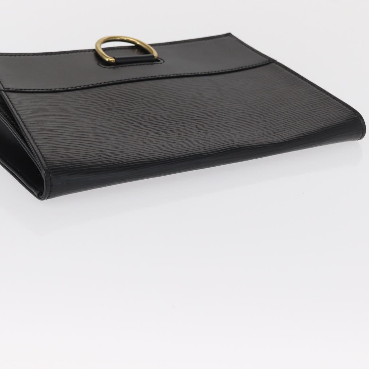 LOUIS VUITTON Epi Jena Clutch Bag Black M52722 LV Auth 168511