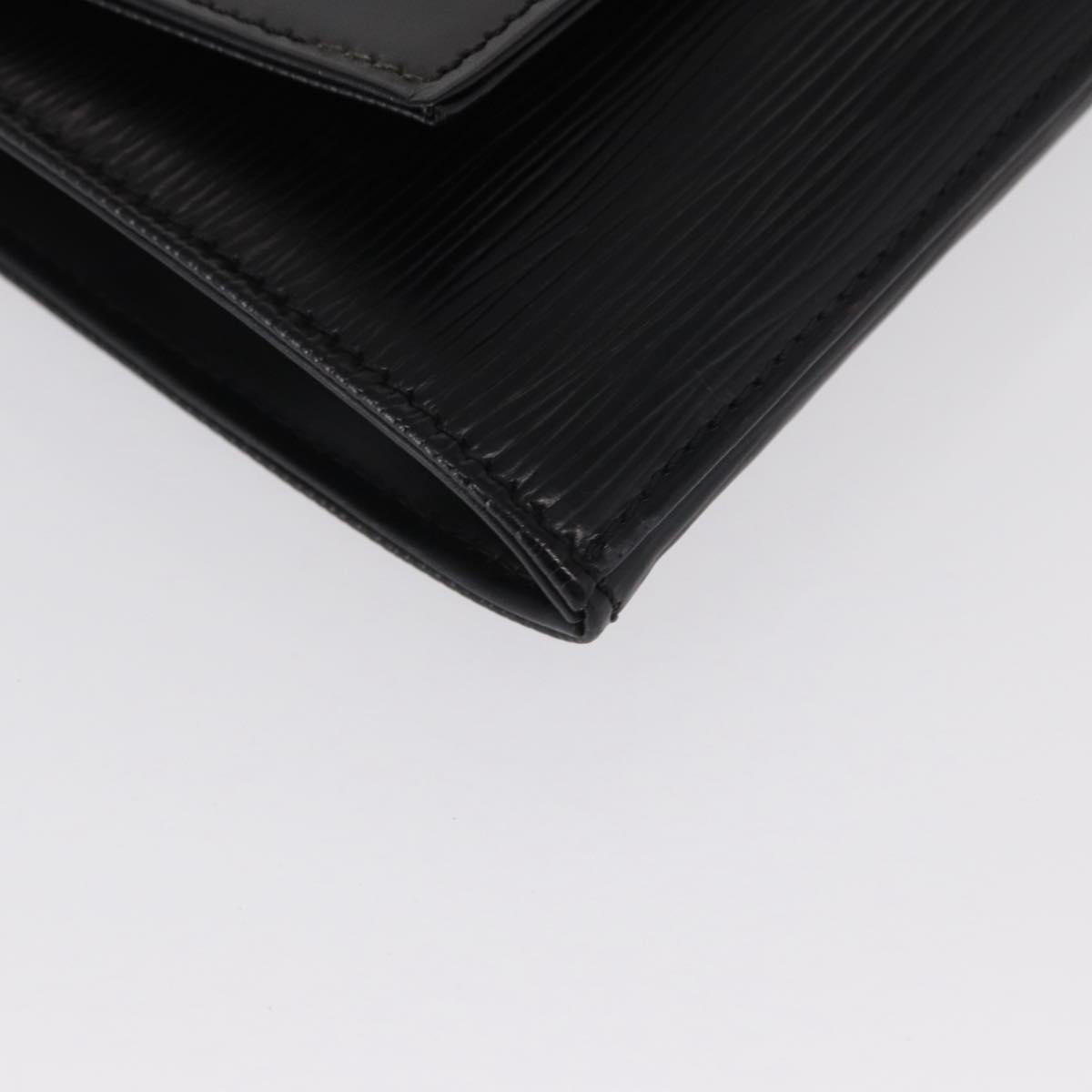 LOUIS VUITTON Epi Jena Clutch Bag Black M52722 LV Auth 168511