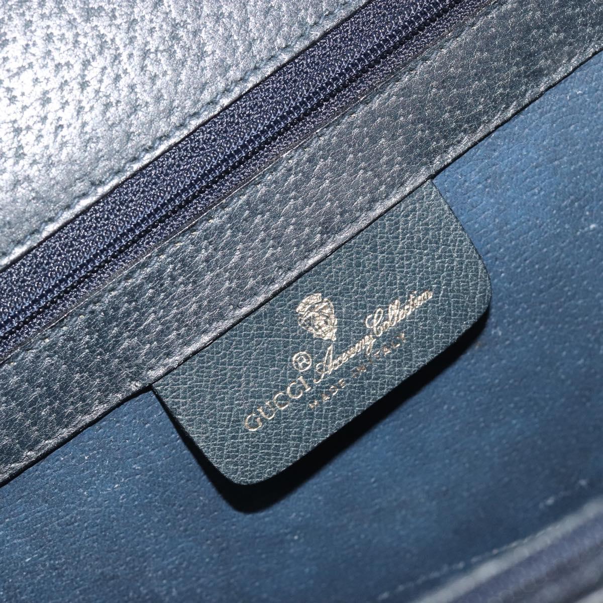 GUCCI GG Supreme Business Bag PVC Navy Gold 904 20 002 Auth 168514