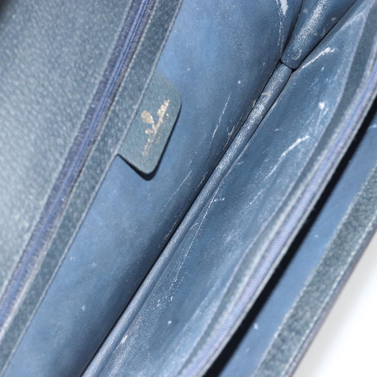 GUCCI GG Supreme Business Bag PVC Navy Gold 904 20 002 Auth 168514