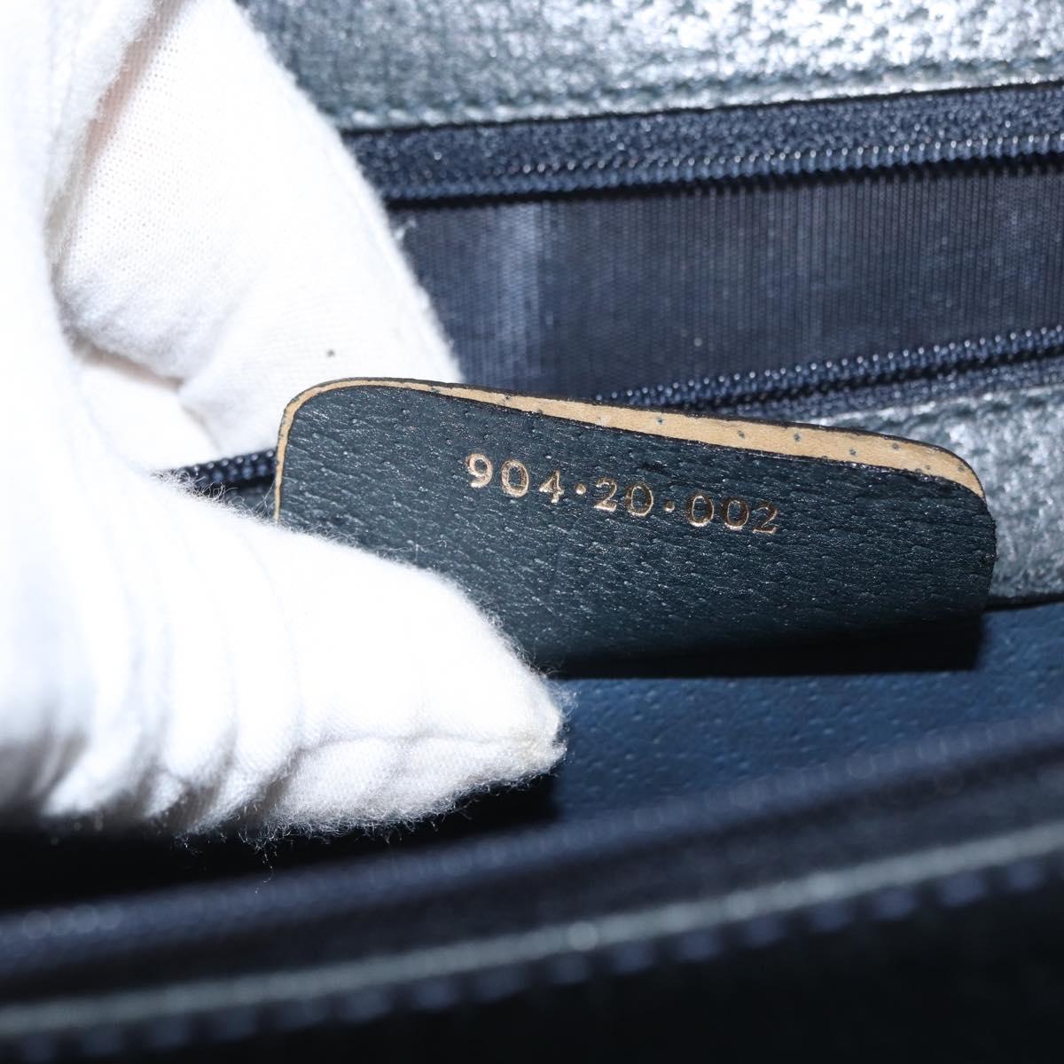 GUCCI GG Supreme Business Bag PVC Navy Gold 904 20 002 Auth 168514
