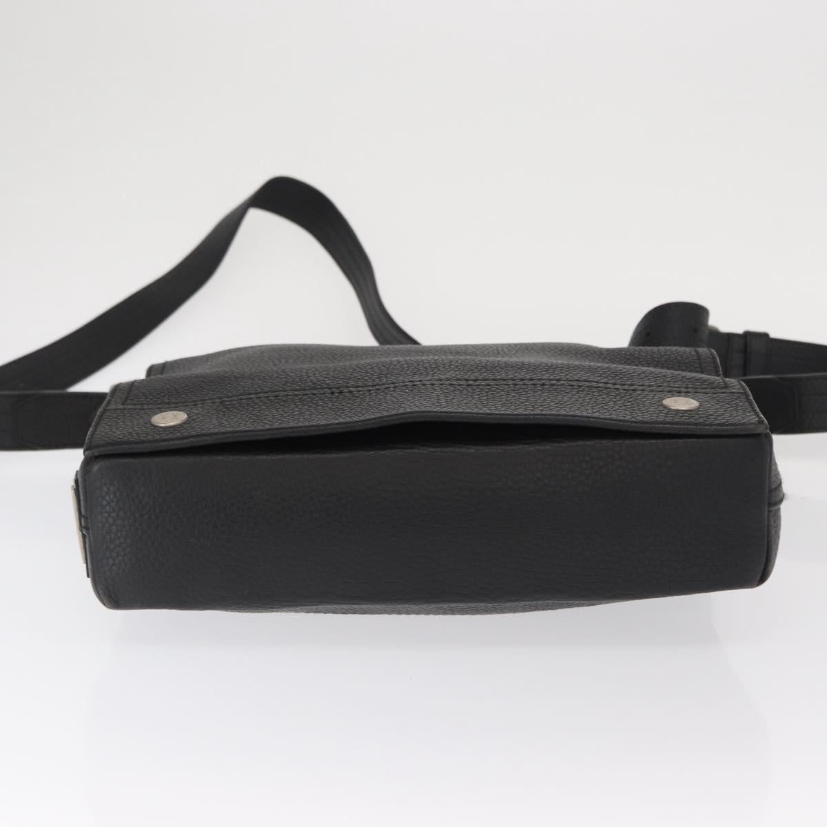 BALLY Shoulder Bag Leather Black Auth 168517