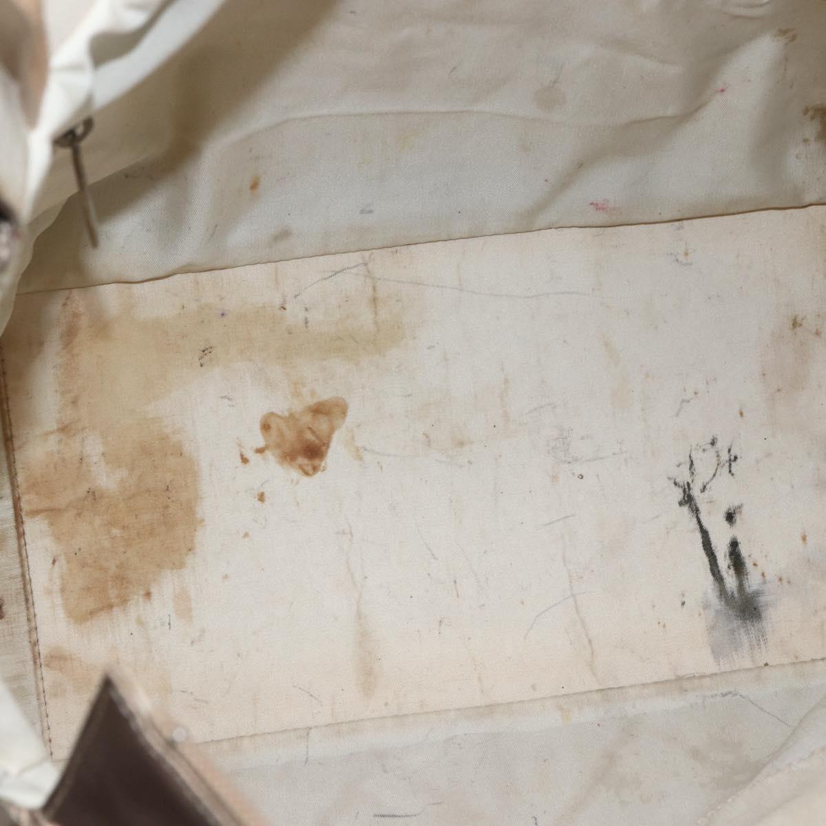 CHANEL Paris Biarritz MM Tote Bag Coated Canvas Gold CC Auth 168522