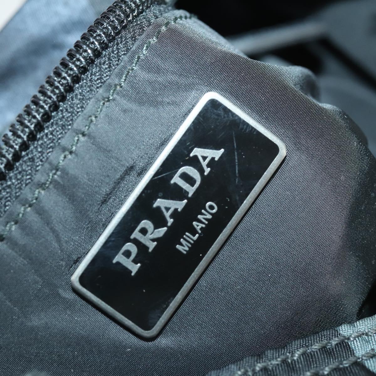 PRADA Camouflage Tote Bag Nylon Silver Auth 168538