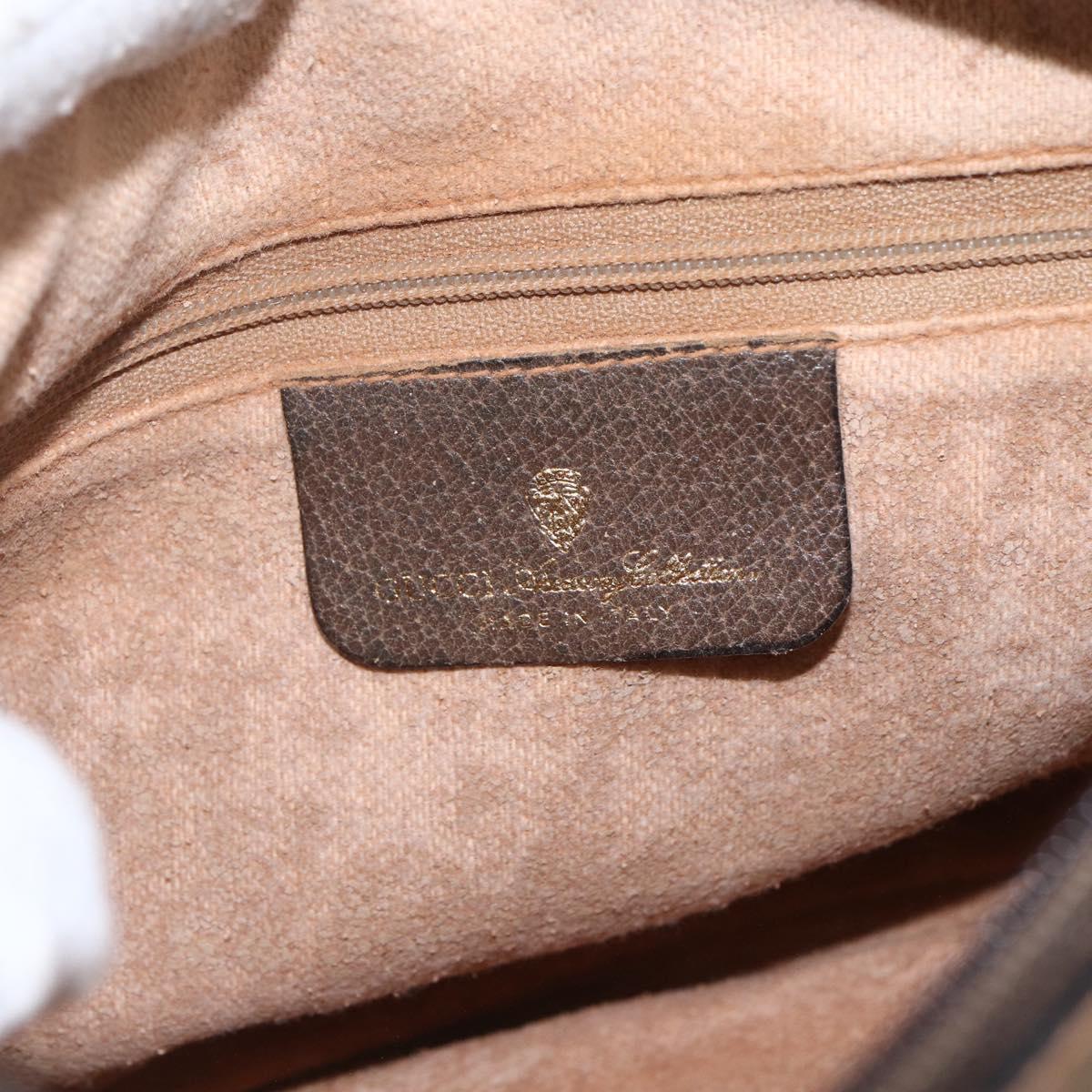 GUCCI GG Supreme Web Sherry Line Bag PVC Beige Gold 89 02 034 Auth 168543