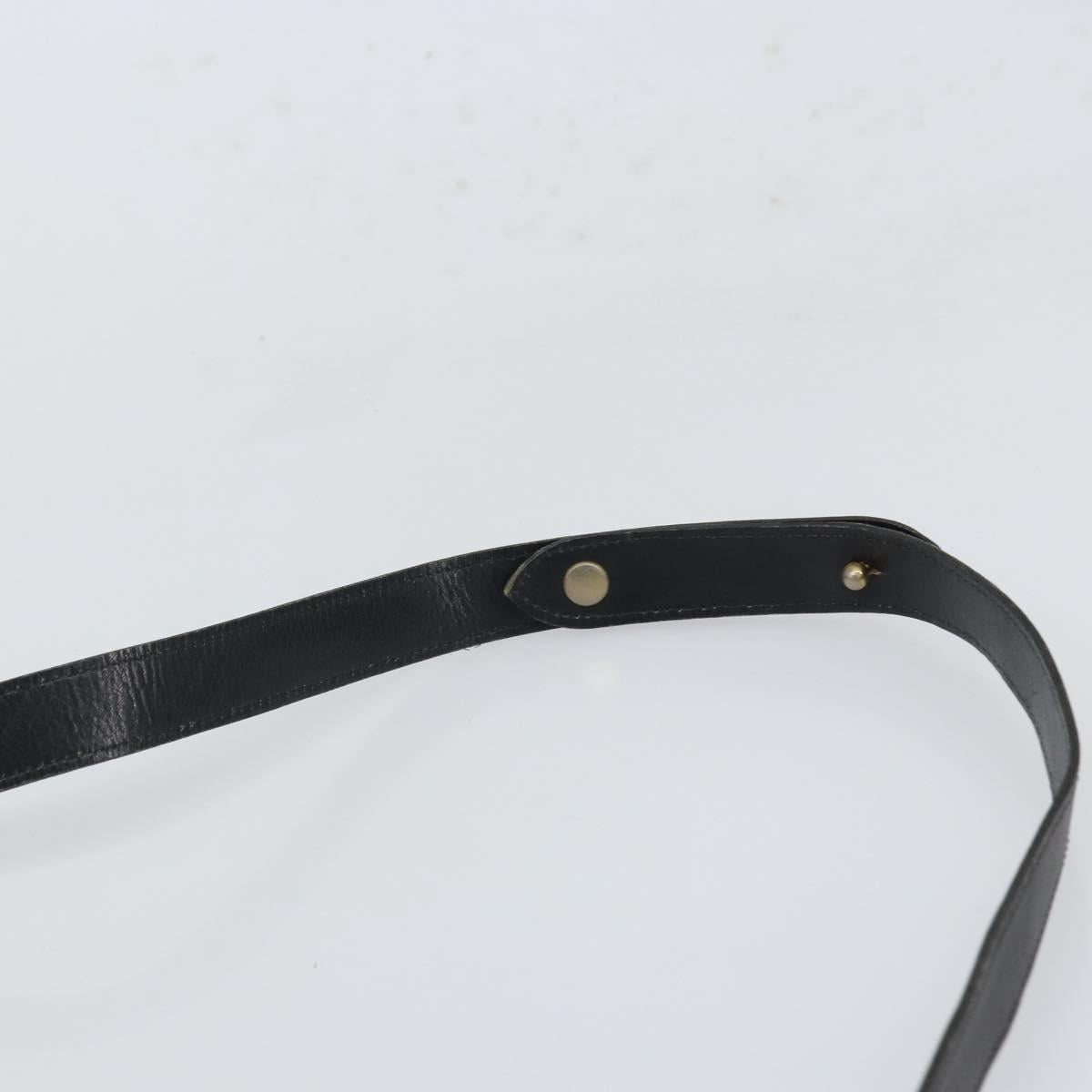 Christian Dior Trotter Canvas Shoulder Bag Navy Gold Auth 168551