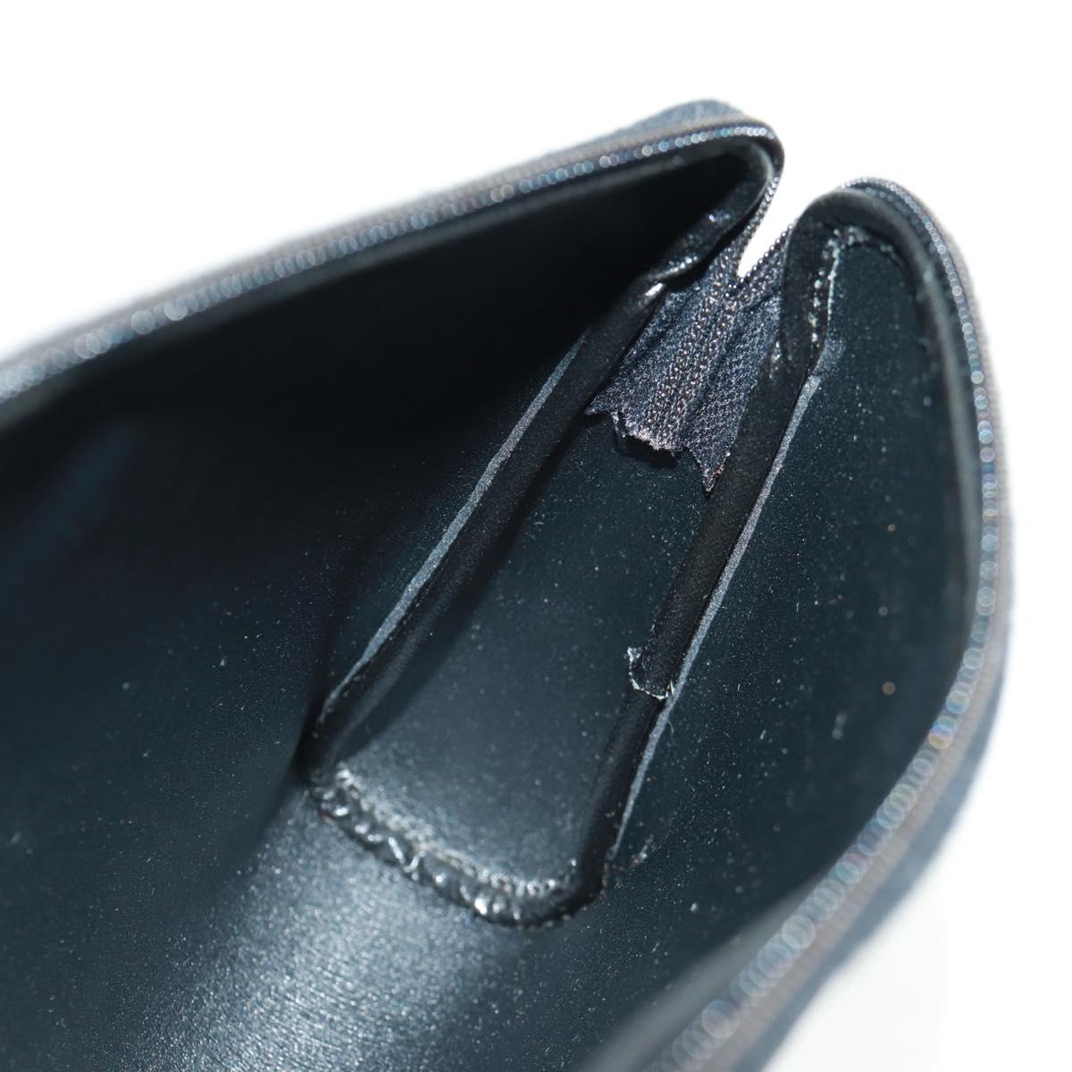 Christian Dior Trotter Canvas Pouch Black Gold Auth 168552