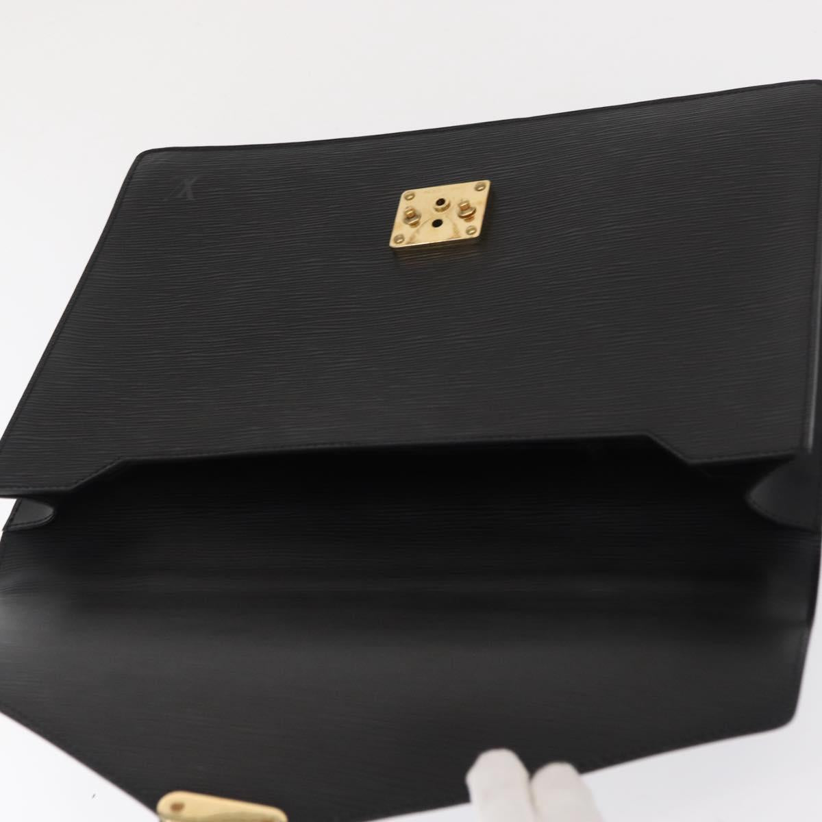 LOUIS VUITTON Epi Porte Documents Bandouliere Black M54462 LV Auth 168560