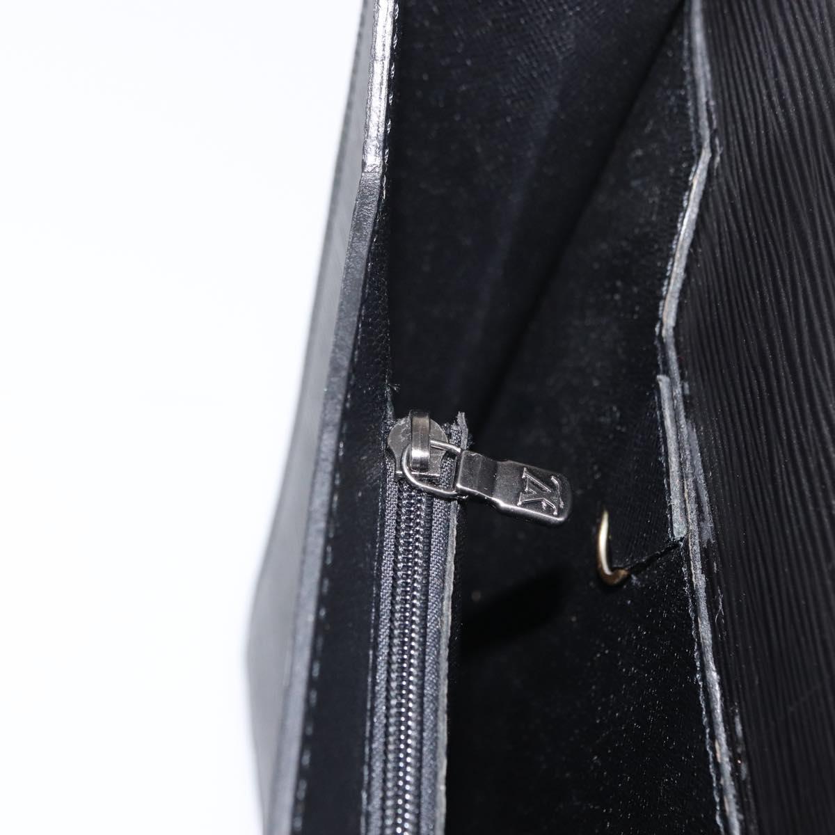 LOUIS VUITTON Epi Porte Documents Bandouliere Black M54462 LV Auth 168560