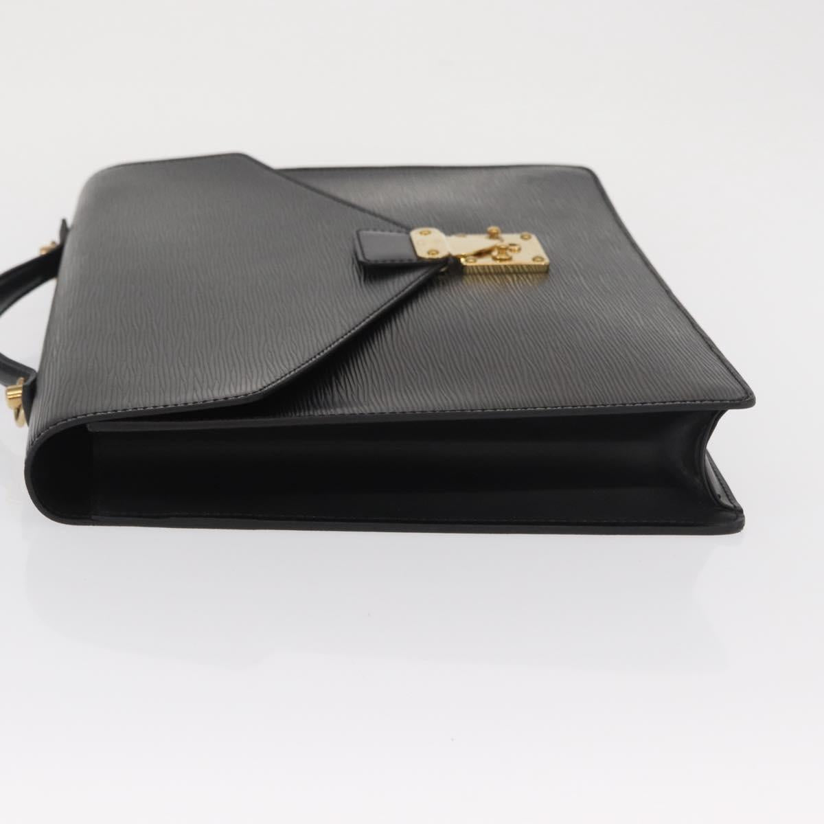 LOUIS VUITTON Epi Porte Documents Bandouliere Black M54462 LV Auth 168560