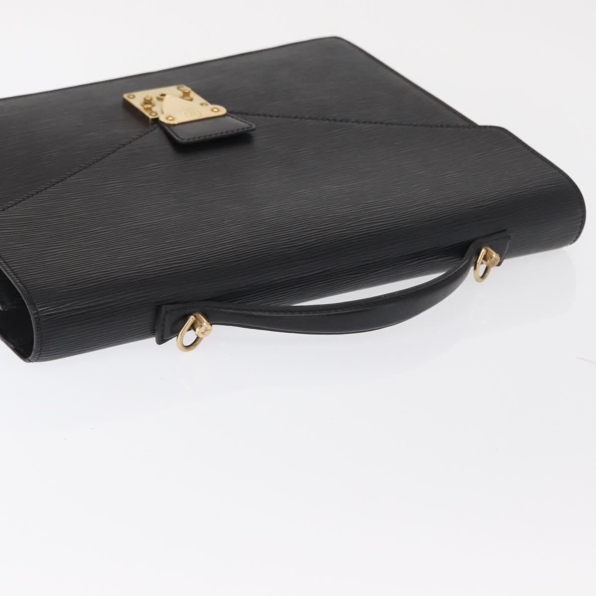 LOUIS VUITTON Epi Porte Documents Bandouliere Black M54462 LV Auth 168560