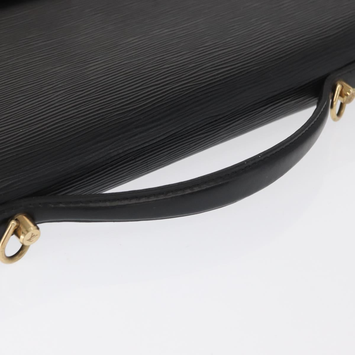 LOUIS VUITTON Epi Porte Documents Bandouliere Black M54462 LV Auth 168560