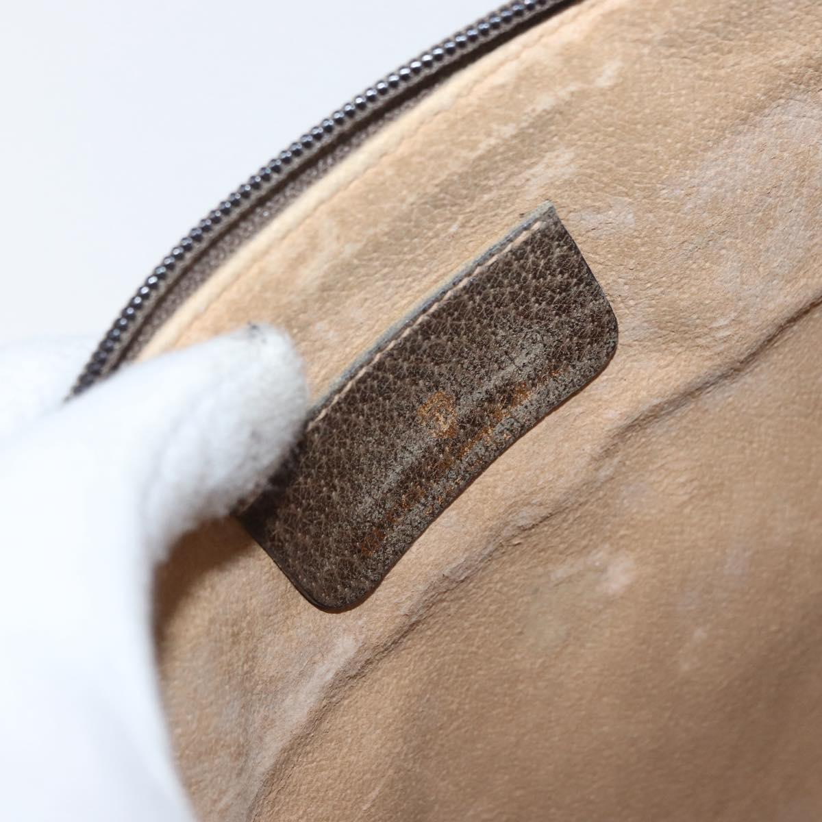 GUCCI GG Supreme Web Sherry Line Shoulder Bag PVC Beige 904 02 026 Auth 168565