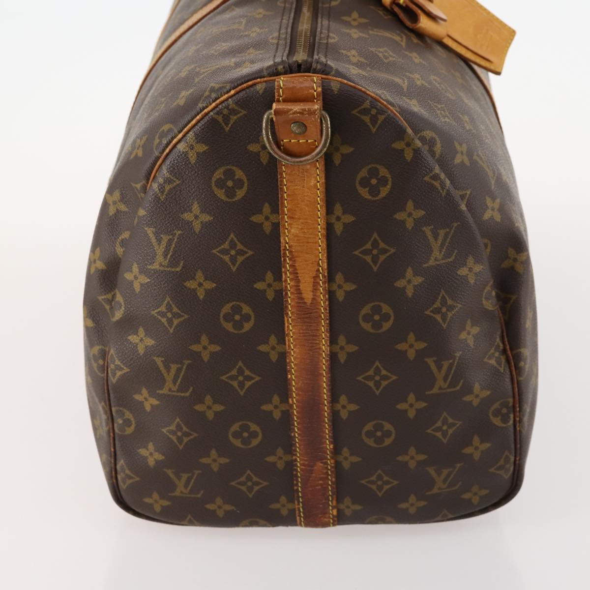 LOUIS VUITTON Monogram Keepall Bandouliere 55 Boston Bag M41414 LV Auth 168573