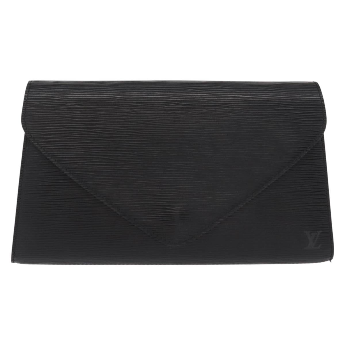 LOUIS VUITTON Epi Art Deco Clutch Bag Black M52632 LV Auth 168585