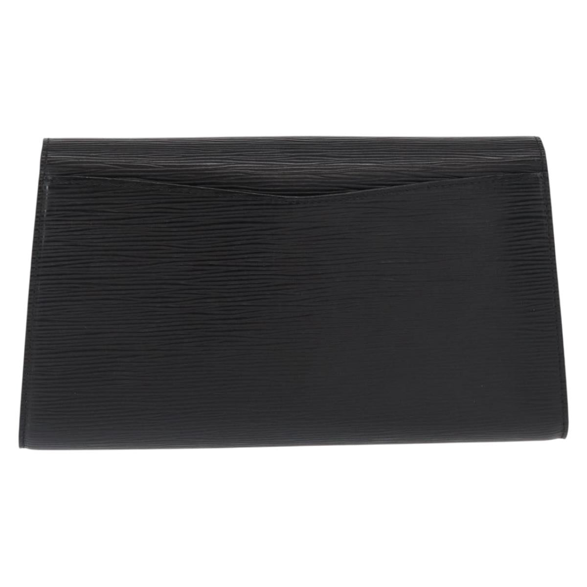 LOUIS VUITTON Epi Art Deco Clutch Bag Black M52632 LV Auth 168585