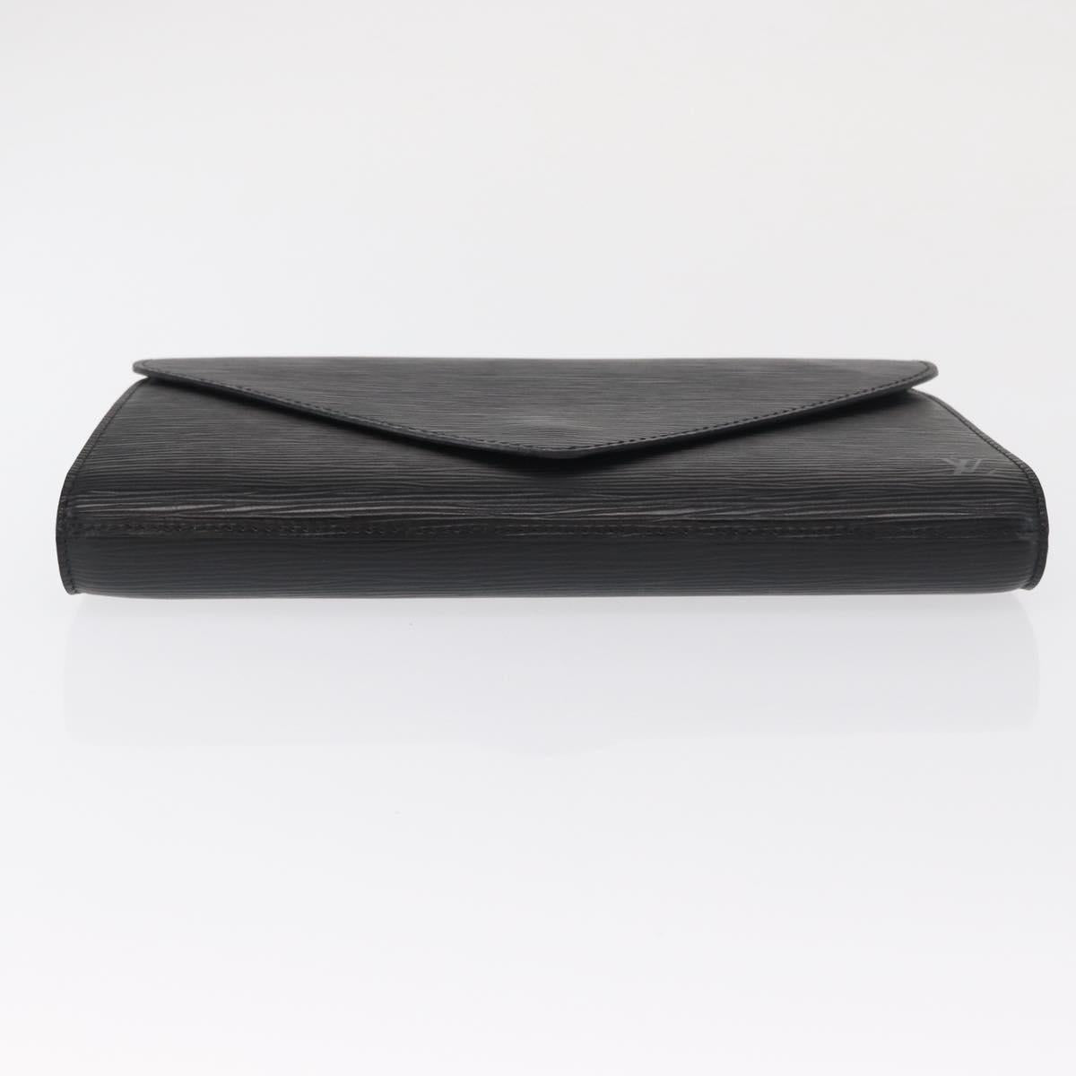 LOUIS VUITTON Epi Art Deco Clutch Bag Black M52632 LV Auth 168585