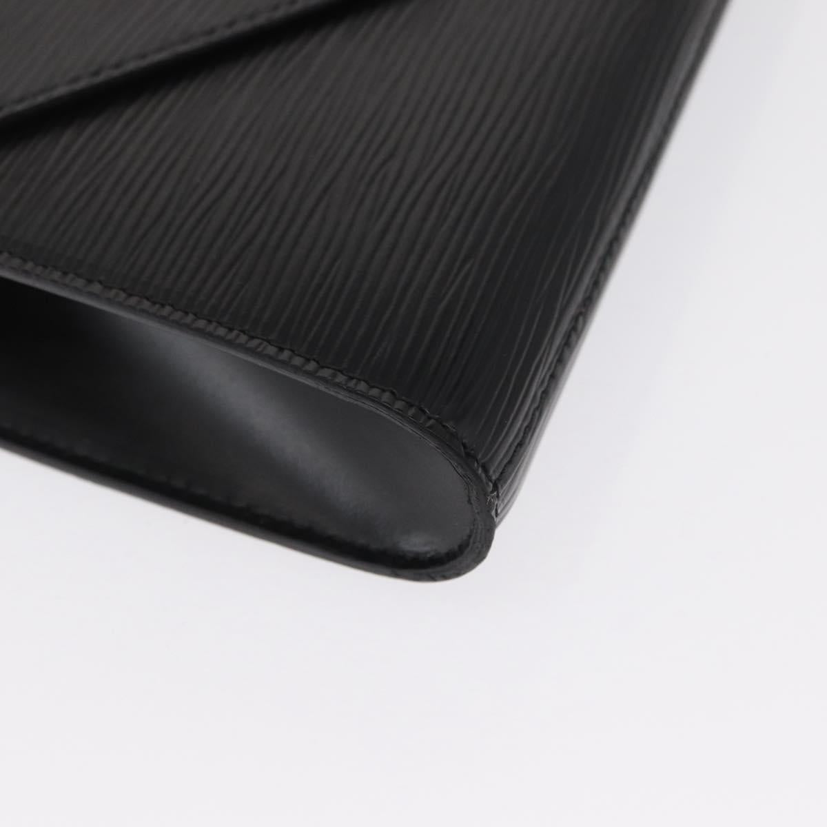 LOUIS VUITTON Epi Art Deco Clutch Bag Black M52632 LV Auth 168585