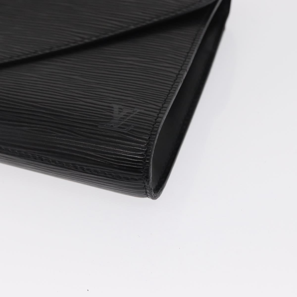 LOUIS VUITTON Epi Art Deco Clutch Bag Black M52632 LV Auth 168585