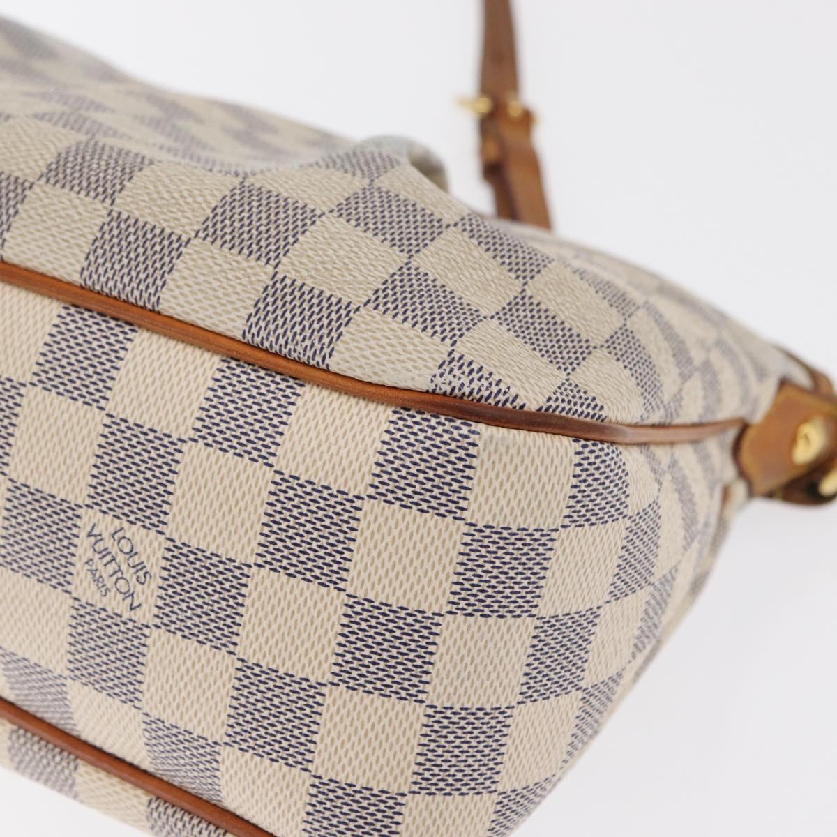 LOUIS VUITTON Damier Azur Siracusa PM Shoulder Bag N41113 LV Auth 168591