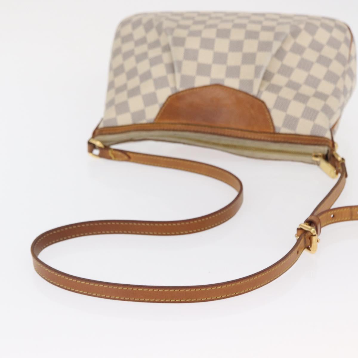 LOUIS VUITTON Damier Azur Siracusa PM Shoulder Bag N41113 LV Auth 168591