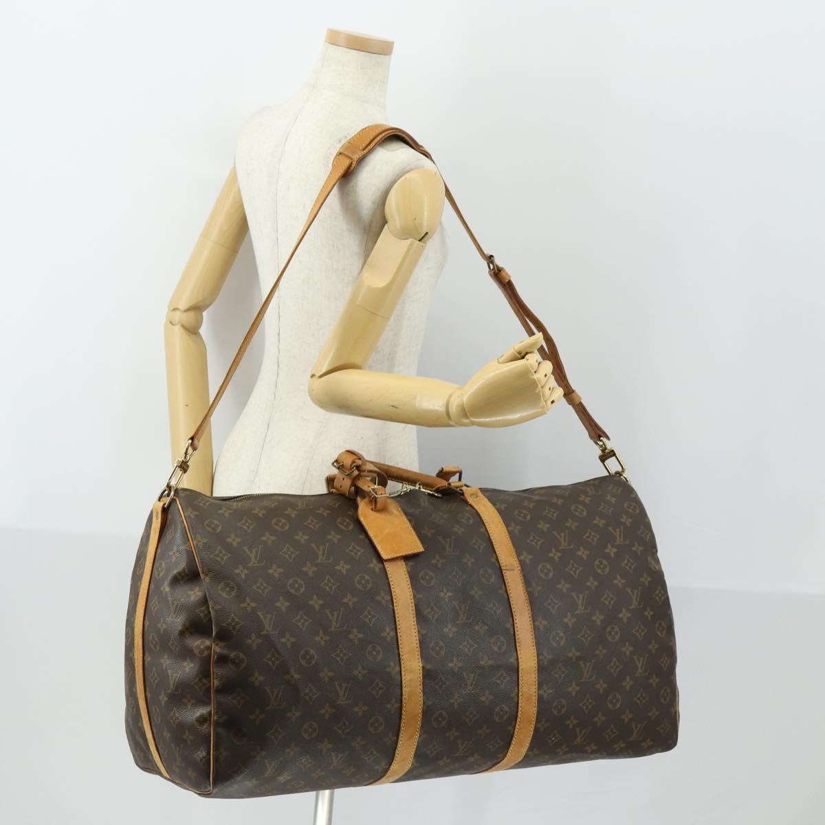 LOUIS VUITTON Monogram Keepall Bandouliere 60 Boston Bag M41412 LV Auth 168592