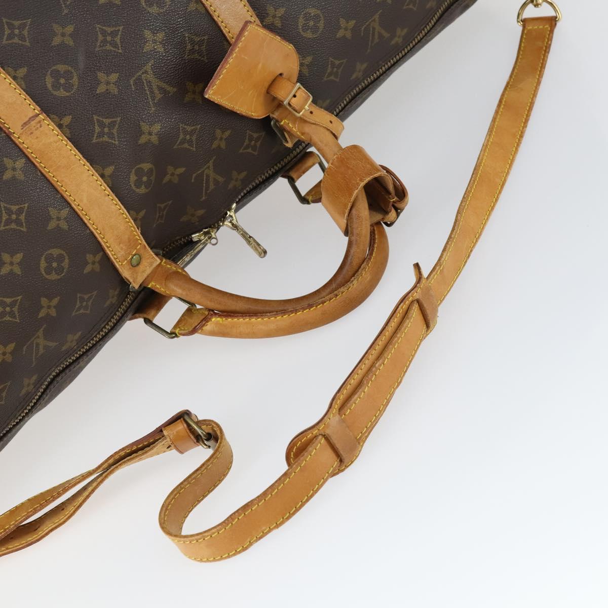 LOUIS VUITTON Monogram Keepall Bandouliere 60 Boston Bag M41412 LV Auth 168592