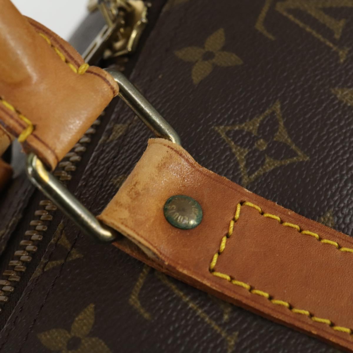 LOUIS VUITTON Monogram Keepall 55 Boston Bag M41424 LV Auth 168593