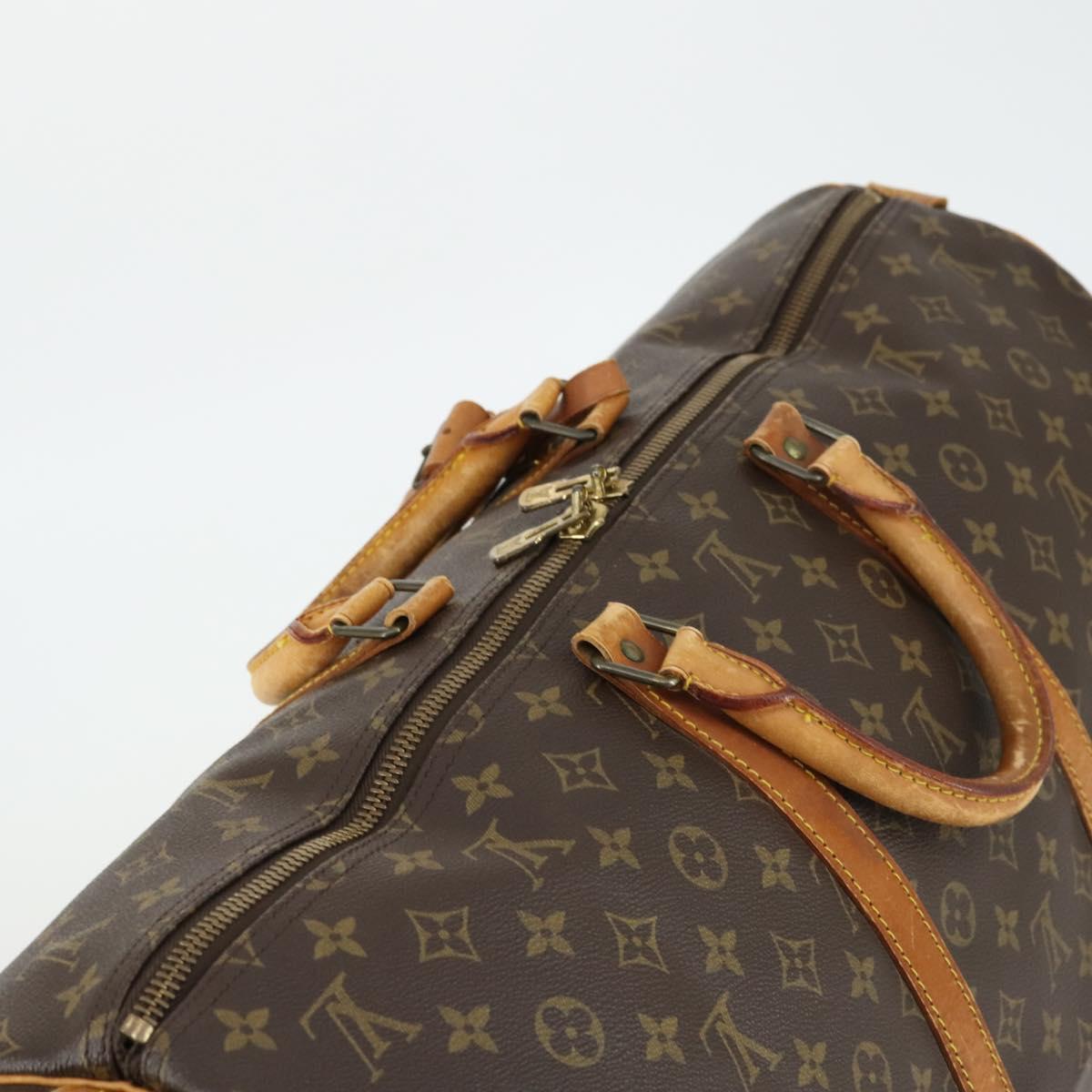 LOUIS VUITTON Monogram Keepall 55 Boston Bag M41424 LV Auth 168593