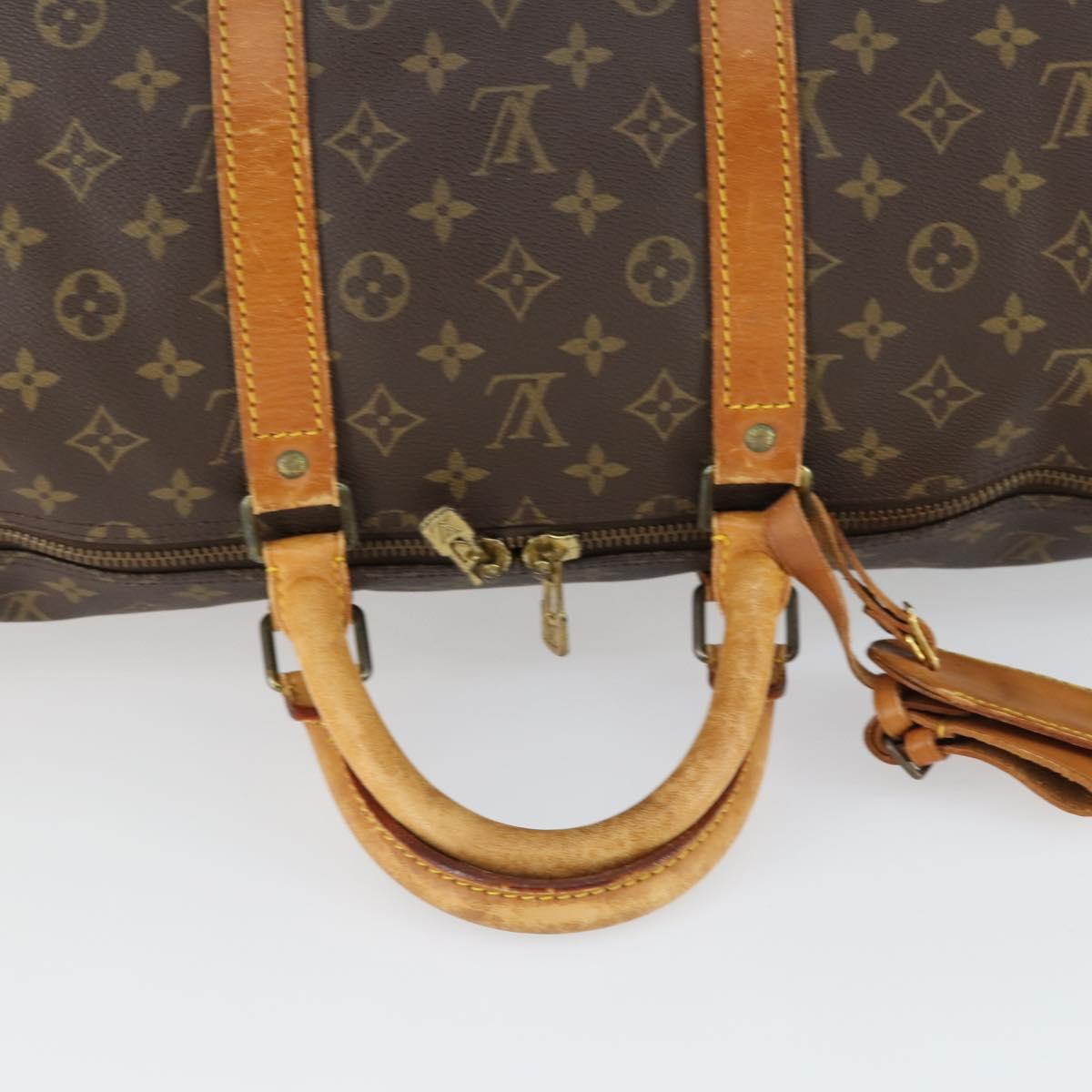 LOUIS VUITTON Monogram Keepall 55 Boston Bag M41424 LV Auth 168593