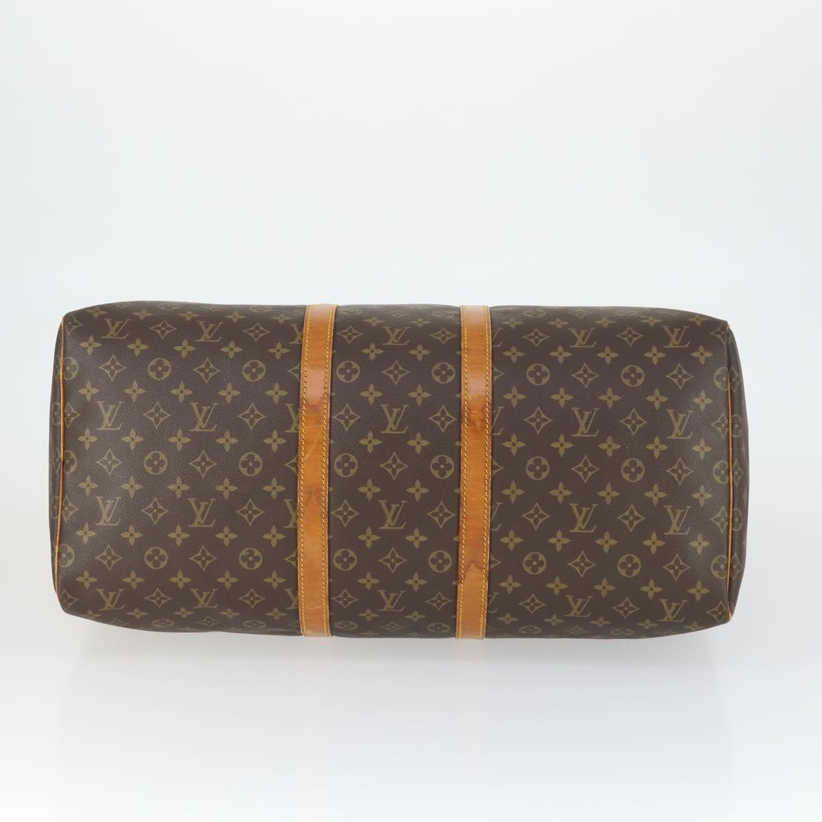 LOUIS VUITTON Monogram Keepall 55 Boston Bag M41424 LV Auth 168593